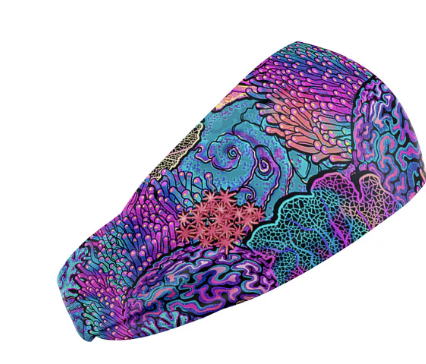 [SFA024HB] SPACEFISH Coral Kaleidoscope Headband