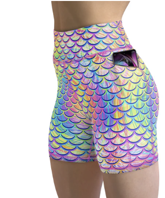 SPACEFISH Psychedelic Mermaid Women Shorts